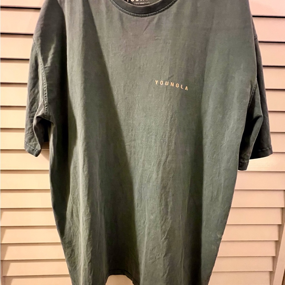 YoungLA Green Short Sleeve Tee Casual Comfort